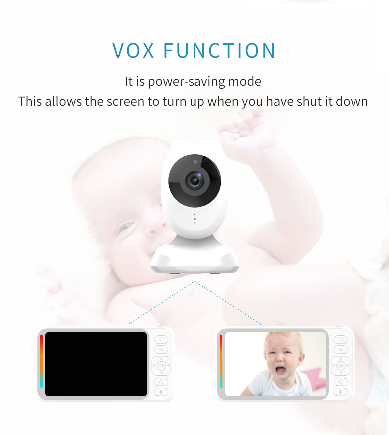 4.3 inch HD display wireless 2.4G baby monitor